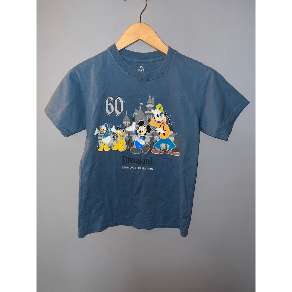 Disneyland Resort Diamond Celebration 60th Anniversary Blue Kids T-Shirt M